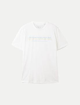 T-Shirt mit Logoprint Weiß L
