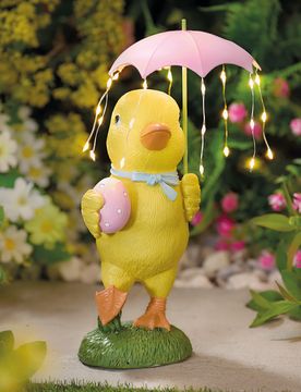 Solardeko "Küken mit Regenschirm"