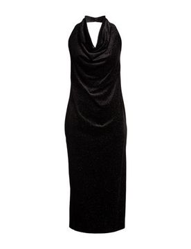 Midi-Kleid Damen Schwarz M Damen