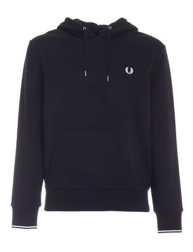 Felpa con cappuccio Tipped nera