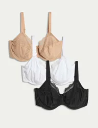 Pk Wired Full Cup Bras F-H Black Mix female