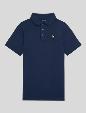Boys' Cotton Polo Shirt in Navy - Lyle & Scott - FashionsVida