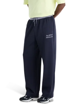 Sport Legacy Men Pants - Black - Size M - Poly Jersey - Black - Size: Medium - New Balance - FashionsVida