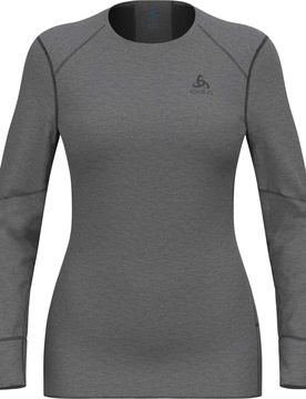 Erste Schicht Technisch BL Top Crew Neck LS Active X-Warm Eco W Steel Grey Melange für Damen Größe L Grau