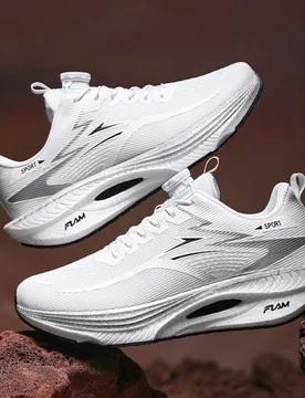 Zapatillas deportivas versátiles de moda casual para mujer con hebilla giratoria, convenientes para correr, entrenamiento estudiantil, deportes, fitn - Shein - FashionsVida