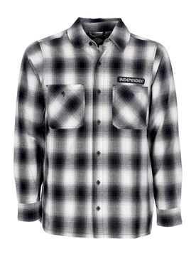 Camicia Manica Lunga Uomo Tilden Flannel L/s Shirt Black/white
