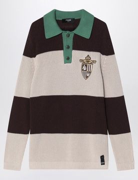 FENDI Knitted Cotton Polo Shirt