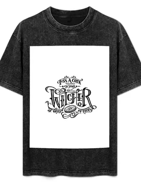 Toss A Coin To Your Witcher - Black T-Shirt Casual Soft Cotton Short Sleeve Tee - Aliexpress - FashionsVida