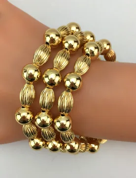 Yuminglai Fashion Luxury 3pcs/set Multiple Colors Beaded Bracelet Bangle Dubai Jewelry Accessories for Women FHK17322 - Aliexpress - FashionsVida