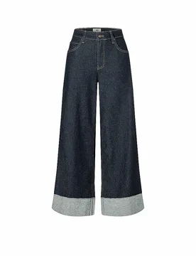 Jeans Wide Leg NEVADA bleu marine 38 - Mac - FashionsVida
