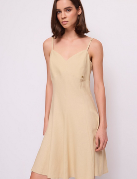GAUDI abito in lino donna beige