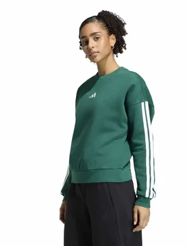 Sweat-shirt Essentials 3 Stripes Fleece Collegiate Green / Ivory XS - Adidas - FashionsVida