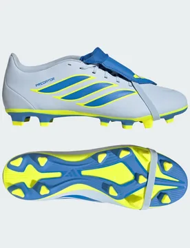 Scarpe da calcio PREDATOR CLUB con linguetta ripiegabile per terreni naturali compatti/multiterreno 47 1/3 Crystal Sky / Ray Blue / Team Solar Yellow - Adidas - FashionsVida