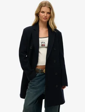 Superdry Damen The Merchant Store - OverGrößed Town Coat Navy - Größe: XL - 249.99 - FashionsVida