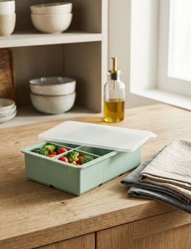 Contenitore per alimenti con coperchio - verde pallido