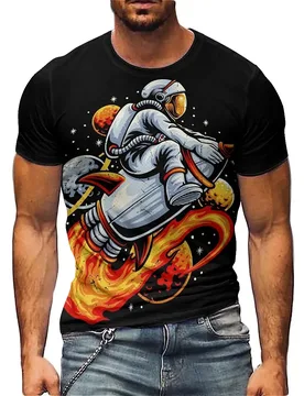 Colorblock ink-splashed men's 3D printed short-sleeved T-shirt, smooth fabric, and printed short-sleeved T-shirt tops - Aliexpress - FashionsVida