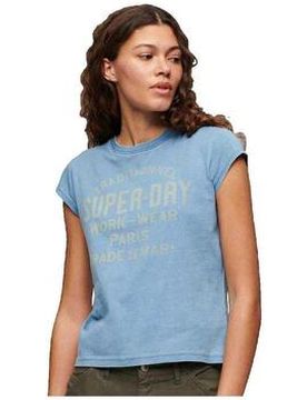 T-Shirts & Poloshirts T-Shirt Workwear Indigo Délavé Eu S Female