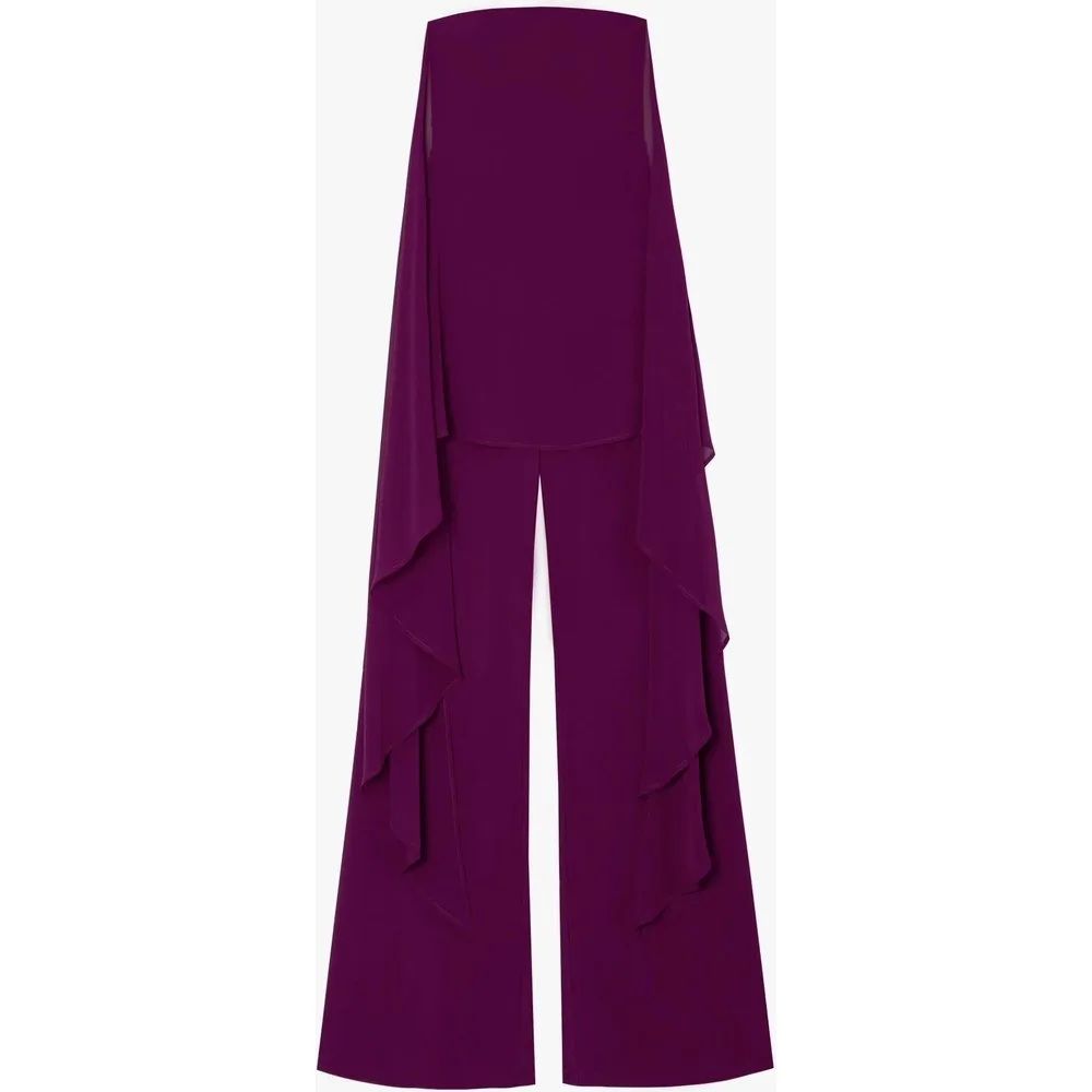 Mono largo de mujer palabra de honor con capa - The-Are - FashionsVida