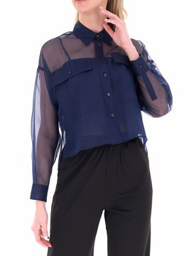 Blusa in seta BLU NAVY 38