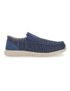 Mocassini in Tela Blu 6909 42