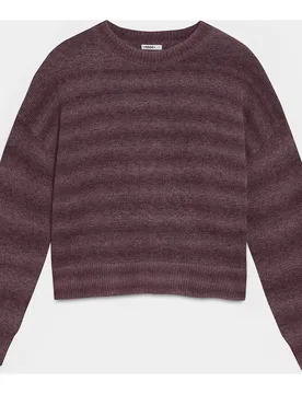 Jersey de mujer cuello redondo con rayas degradadas - Noon - FashionsVida
