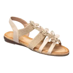 Stretch-Sandalette „Silke“ gold 38 Damen