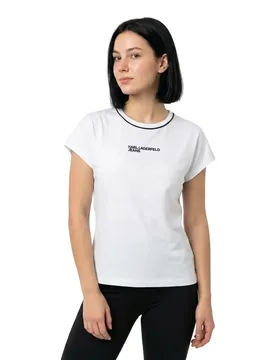 Karl Jeans Maglietta A Maniche Corte Drapey Logo White M