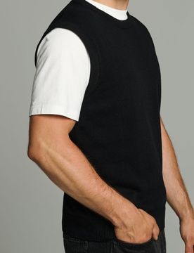 Sinsay - Gilet in cotone - nero