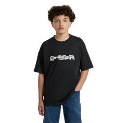 Maglietta A Maniche Corte D2977-01 Oversized Dark Black 6 Anni
