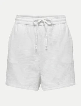 Shorts mit Strukturmuster Weiß XS - Only - FashionsVida