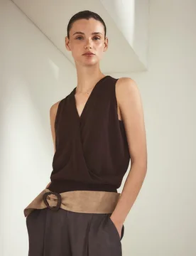 Jersey liso sin mangasd de mujer - Woman El Corte Inglés - FashionsVida