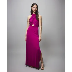 Vestido cut out con lazo