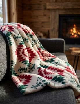 Coperta con motivo invernale - multicolor