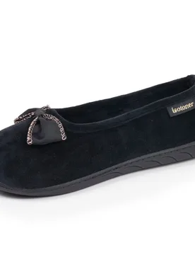 Chaussons Ballerines Noir Chaîne noir 37 - Isotoner - FashionsVida