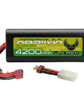 Batterie Lipo 7.4v-25c 4200 Roundcase Black One Size unisex - Absima - FashionsVida