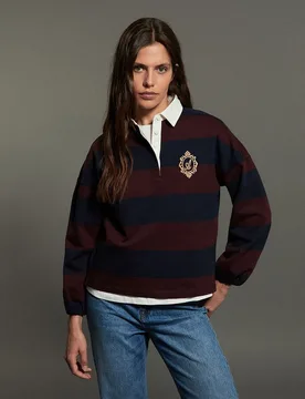 Sfera - Sudadera polo raya - Sfera - FashionsVida
