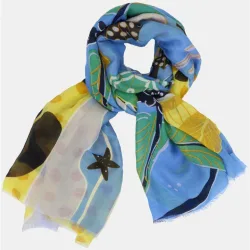 Pañuelo de lino estampado
