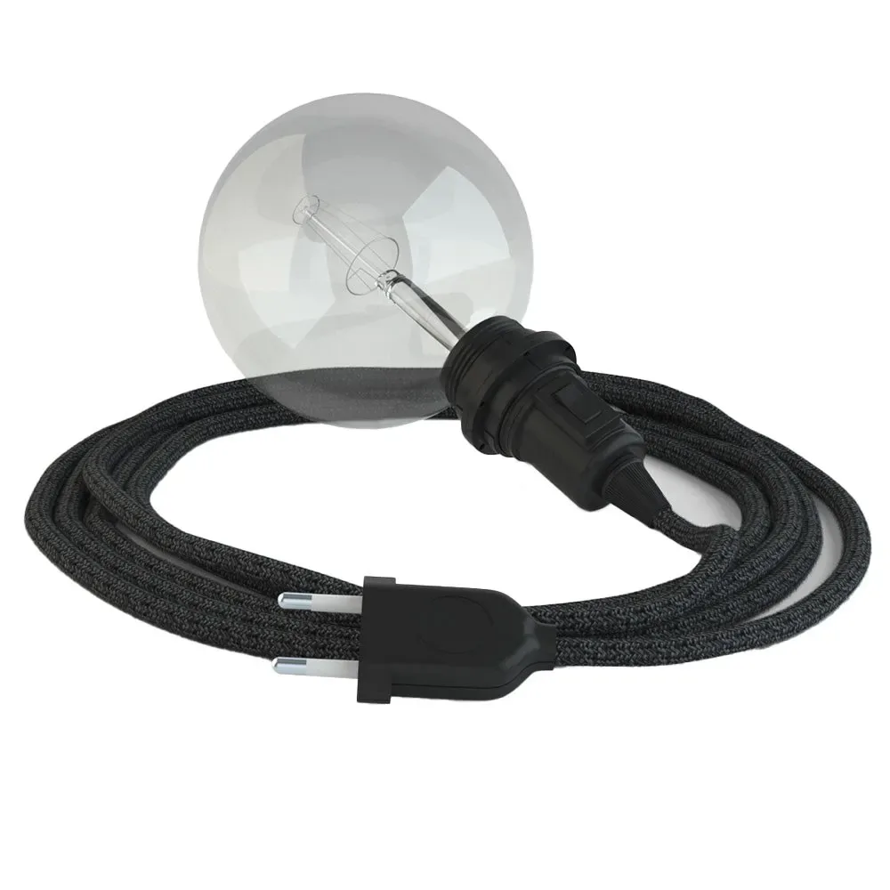 Cables Lampe Suspendue Pour Abat-jour Rn03 5 M Anthracite / Black One Size - Creative - FashionsVida