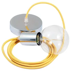 Cables Suspension Luminaire Rm10 1 M Yellow / Chrome Plated One Size