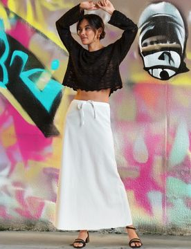 Sinsay - Maxi skirt - panna