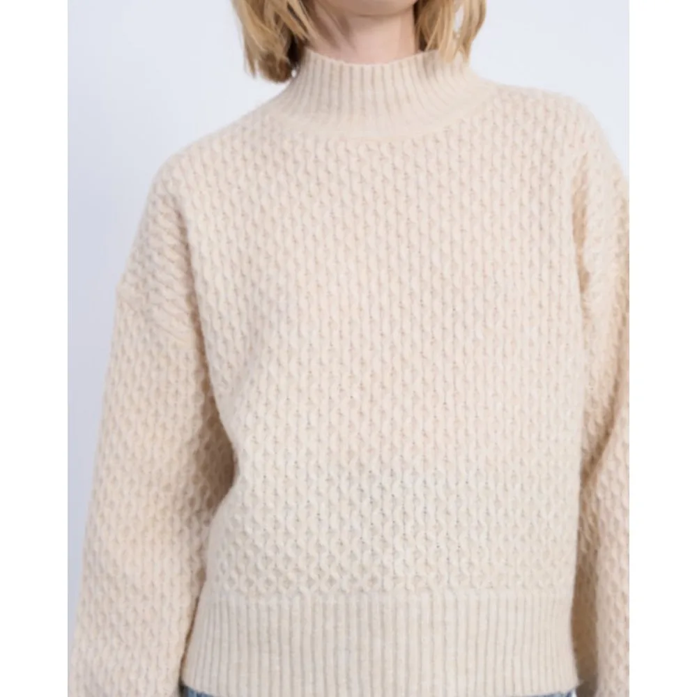 Jersey de mujer de manga larga en punto mezclado - Lili Sidonio - FashionsVida
