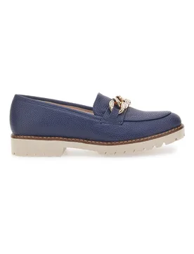 Mocassini Blu con Catenella 3640 37 - PITTARELLO GLAM - FashionsVida