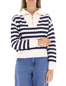 Maglione mezza zip BLU NOTTE XS