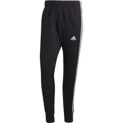 Essentials French Terry Tapered Cuff 3-Streifen Herren Hose, schwarz S