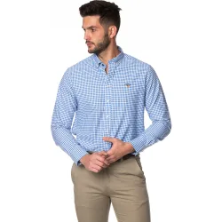 Camisa de hombre classic de cuadros en azul