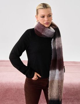 Blusa con una miscela di viscosa - nero