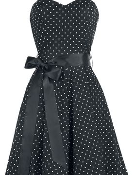 Rockabilly Kleid knielang - Small Dot Dress - S bis 5XL - für Damen - Größe 4XL - schwarz - Frauen - female