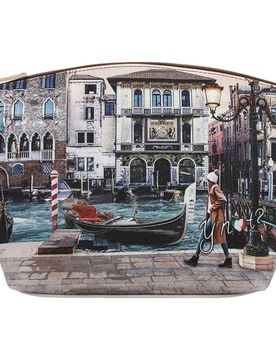 Beauty Case Grande Yesbag Stampa Autumn Chiusura Zip Foderato