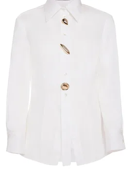 CAMICIA CON BOTTONI ORO - Simona Corsellini - FashionsVida