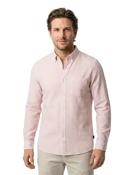 Camicia A Maniche Lunghe Adan White / Light Pink M